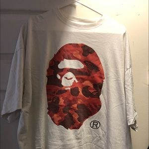 A Bathing ape original head print tee